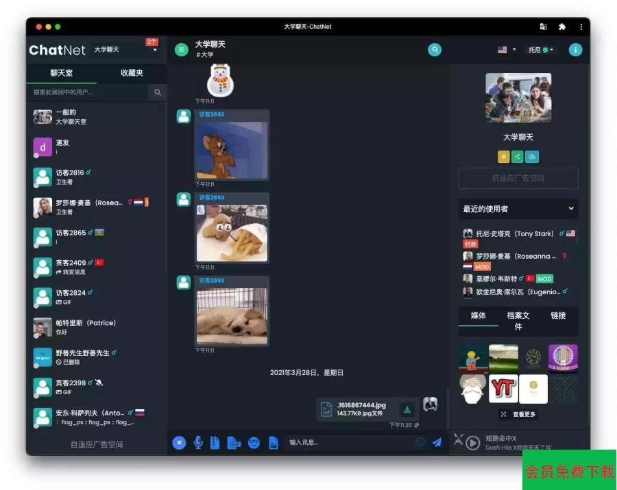 2024 ChatNet多用户在线聊天室源码 免授权版