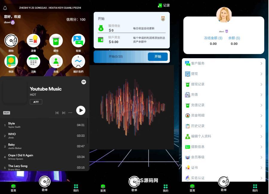海外多语言音乐刷单抢单源码/连单卡单/叠加组规则/打针/前端html/后端PHP