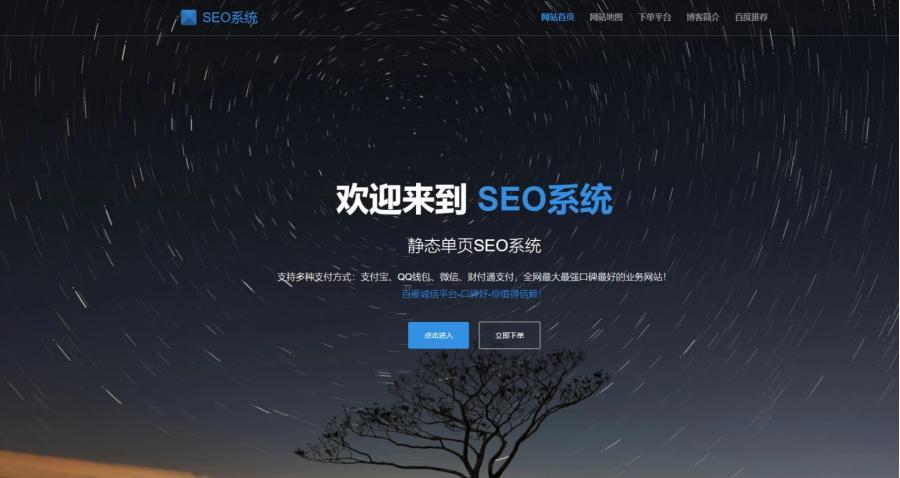 SEO站群系统免授权版，单页关键词排名网站源码